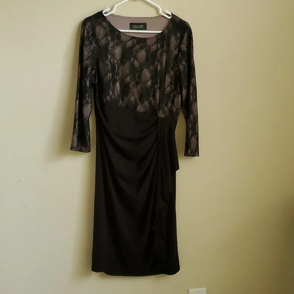 Black Label By Evan Picone Women's Black Dress Black Label By Evan Picone Women's Black Dress